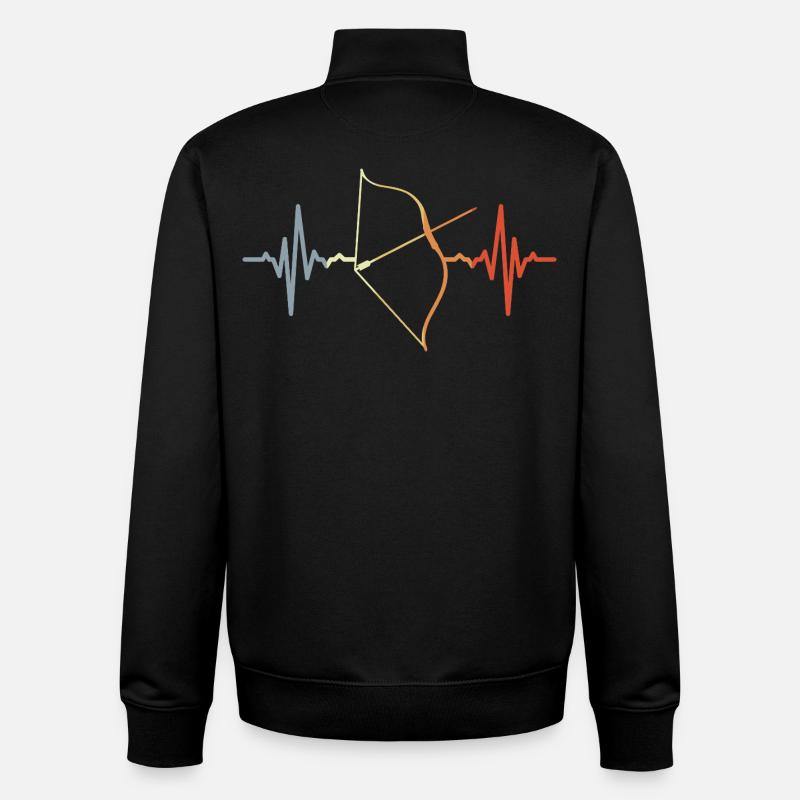Kompositbogen Kardiogramm - Unisex Organic Zip Sweatshirt von Stanley/Stella - Schwarz