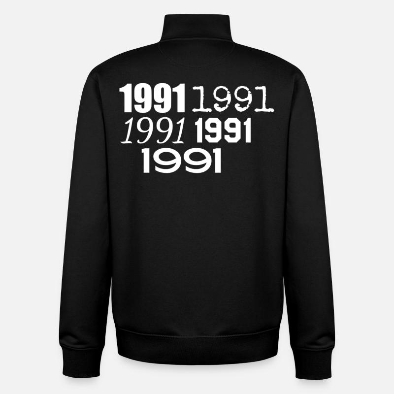 1991 - Sweat zippé unisexe en coton bio Stanley/Stella - noir
