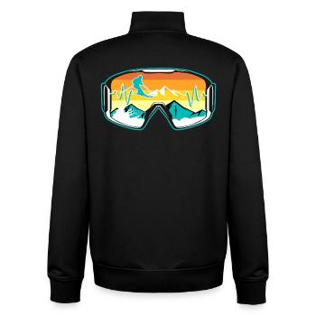 Skifahrer Brille - Unisex Organic Zip Sweatshirt von Stanley/Stella - Schwarz - Hinten - AI Model Male 185 light (185cm)