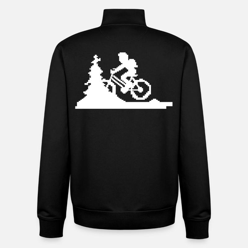 Pixel VTT - Sweat zippé unisexe en coton bio Stanley/Stella - noir