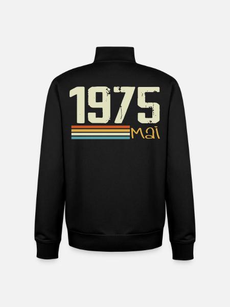 May 1975 - Unisex Organic Zip Sweatshirt by Stanley/Stella - black
