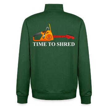 Time to Shred – Orange Guitar Tool - Unisex Organic Zip Sweatshirt by Stanley/Stella - bottle green - Back - AI Model Male 185 dark (185cm)