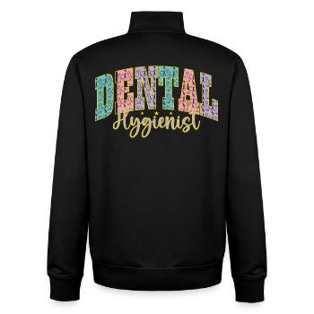 Hygiéniste dentaire Palette de couleurs Hygiéniste dentaire - Sweat zippé unisexe en coton bio Stanley/Stella - noir - Dos - AI Model Male 185 light (185cm)