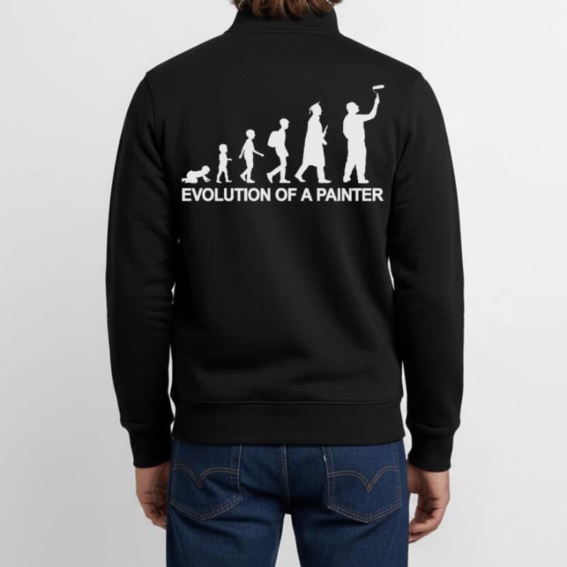 Development from child to painter Unisex Organic Zip Sweatshirt by Stanley/Stella