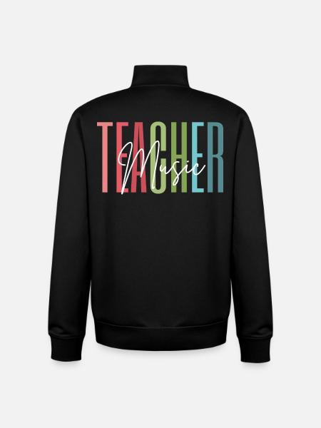 Music Teacher Music Teacher Gift - Unisex Organic Zip Sweatshirt by Stanley/Stella - black