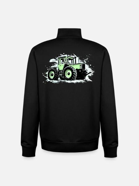 Green Tractor - MB-trac 1300 - Unisex Organic Zip Sweatshirt by Stanley/Stella - black