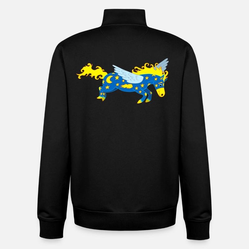 Pegasus-Pferd - Unisex Organic Zip Sweatshirt von Stanley/Stella - Schwarz