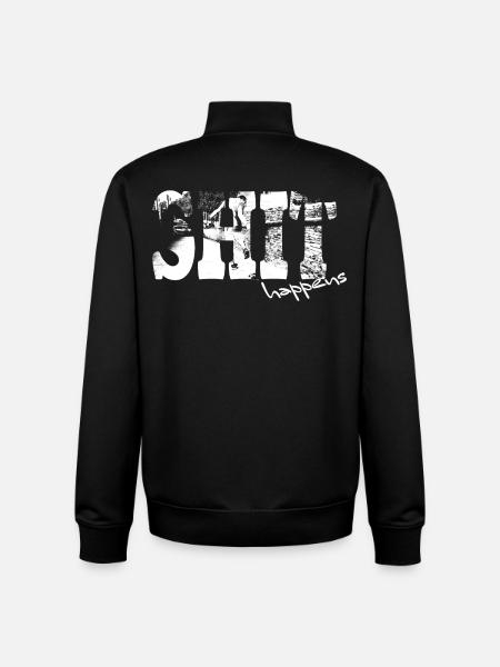 La merde arrive - Sweat zippé unisexe en coton bio Stanley/Stella - noir