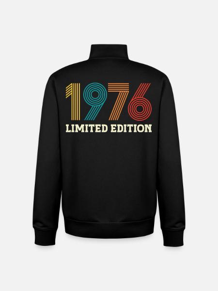 1976 Limited Edition Vintage 50 Jaar Jubileum - Unisex sweater met rits van biologisch katoen Stanley/Stella - zwart