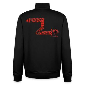 Rote Totem-Schlange - Unisex Organic Zip Sweatshirt von Stanley/Stella - Schwarz - Hinten - AI Model Male 185 light (185cm)