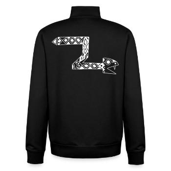 Weiße Totemschlange - Unisex Organic Zip Sweatshirt von Stanley/Stella - Schwarz - Hinten - AI Model Male 185 light (185cm)