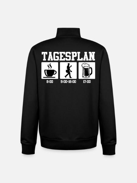Postman DAILY SCHEDULE Parcel Deliverer Funny - Unisex Organic Zip Sweatshirt by Stanley/Stella - black