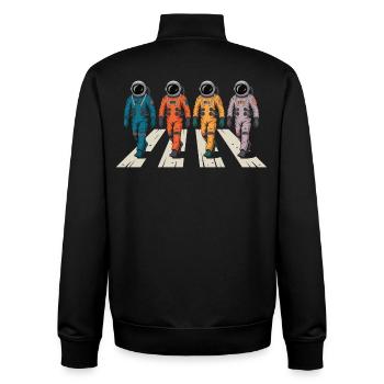 Retro Astronaut Shirt – Science Fiction - Unisex Organic Zip Sweatshirt von Stanley/Stella - Schwarz - Hinten - AI Model Male 185 light (185cm)