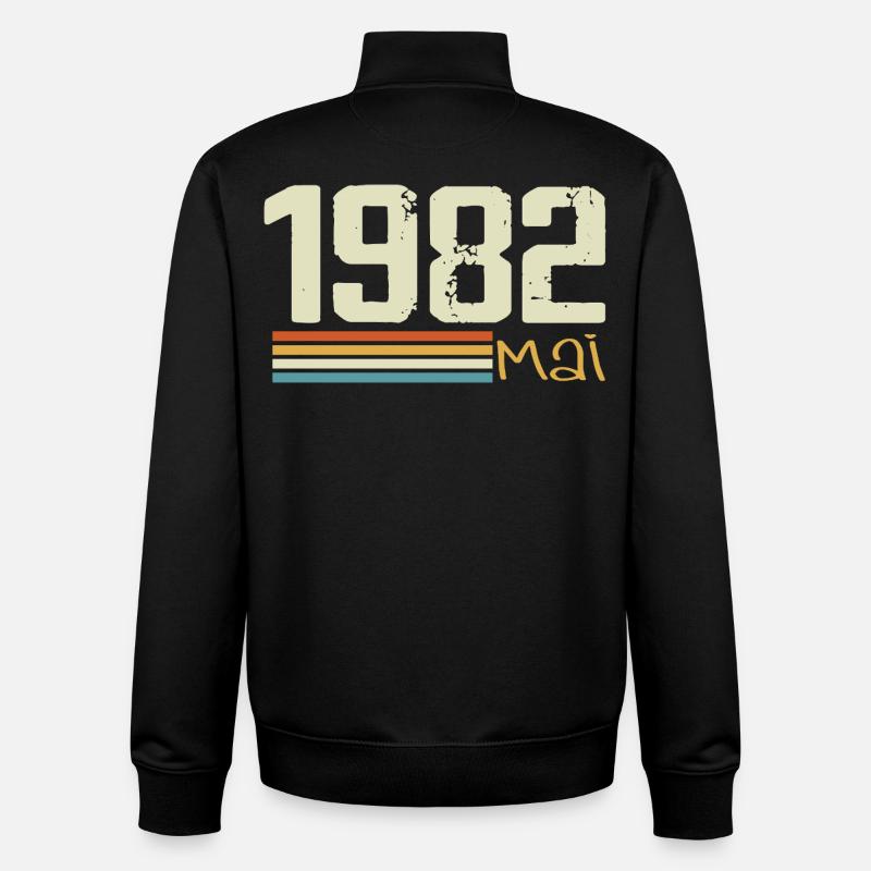 May 1982 - Unisex Organic Zip Sweatshirt by Stanley/Stella - black