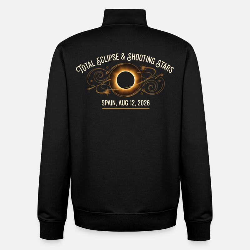 Eclipse & Shooting Stars Spanien 2026 - Unisex Organic Zip Sweatshirt von Stanley/Stella - Schwarz