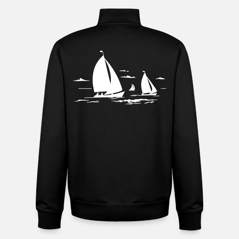 Voile - Sweat zippé unisexe en coton bio Stanley/Stella - noir