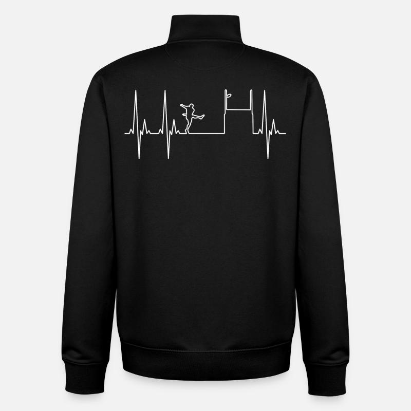 Elektrokardiogramm Rugby - Unisex Organic Zip Sweatshirt von Stanley/Stella - Schwarz