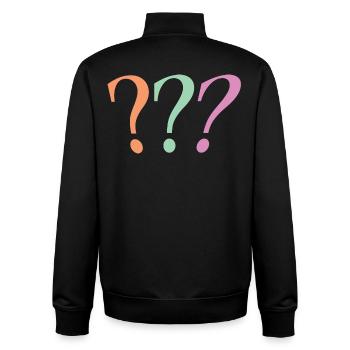 Question mark - Unisex Organic Zip Sweatshirt by Stanley/Stella - black - Back - AI Model Male 185 light (185cm)