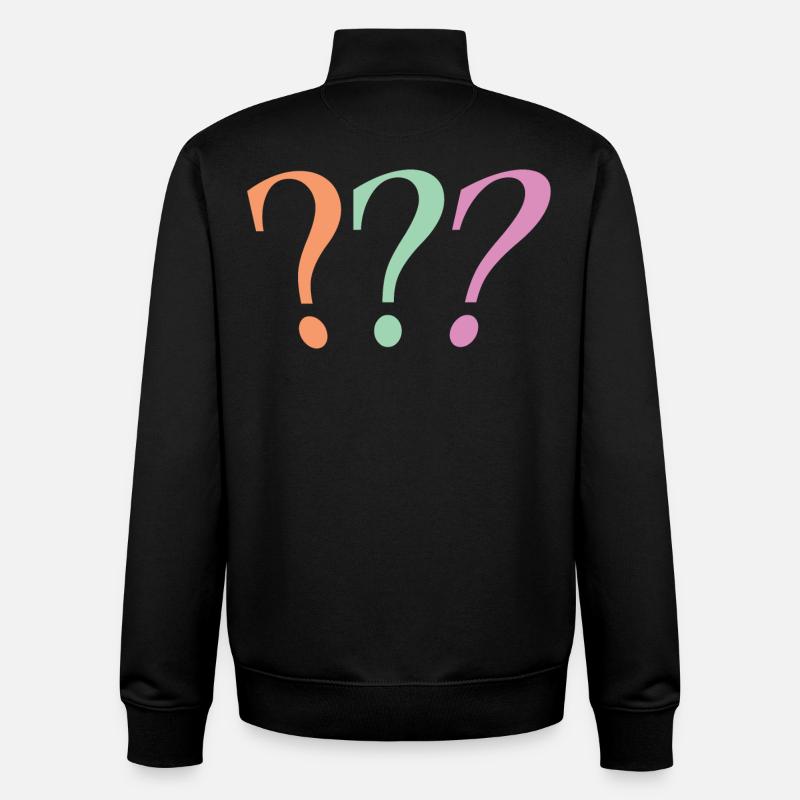 Question mark - Unisex Organic Zip Sweatshirt by Stanley/Stella - black