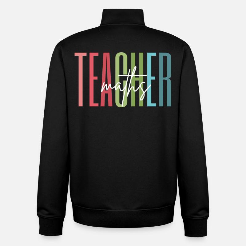 Mathelehrerin Mathe Lehrerin Geschenk - Unisex Organic Zip Sweatshirt von Stanley/Stella - Schwarz