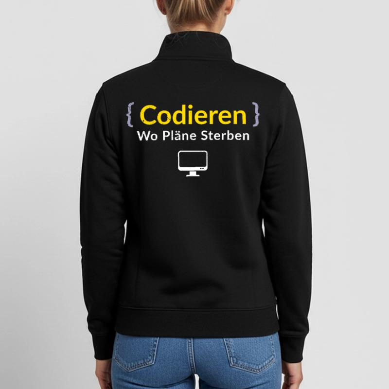 Computers CODE WHERE PLANS DIE FUNNY Unisex Organic Zip Sweatshirt by Stanley/Stella