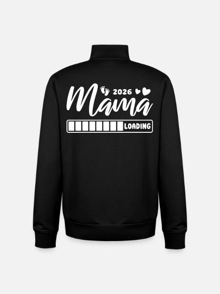 Mama 2026 loading - Schwangerschaft - Geschenk - Unisex Organic Zip Sweatshirt von Stanley/Stella - Schwarz