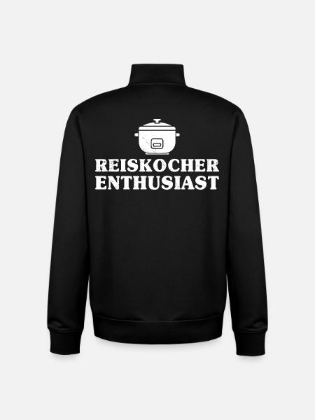Cooking Rice Cooker ENTHUSIAST Fun - Unisex Organic Zip Sweatshirt by Stanley/Stella - black
