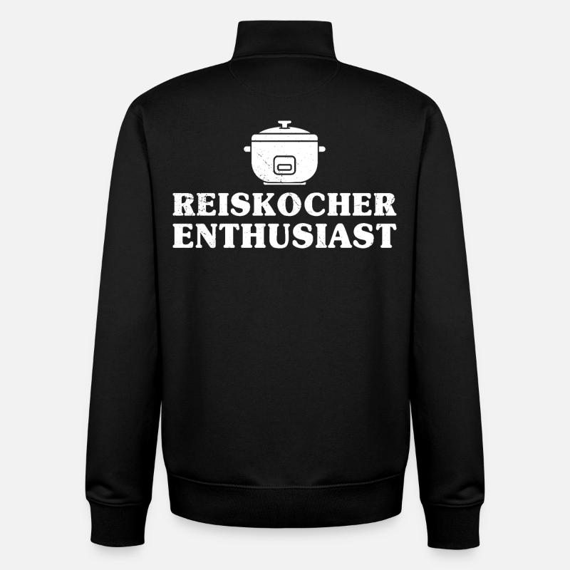 Cooking Rice Cooker ENTHUSIAST Fun - Unisex Organic Zip Sweatshirt by Stanley/Stella - black