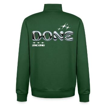 Finished 2028 Chrome Bubble Design - Unisex Organic Zip Sweatshirt by Stanley/Stella - bottle green - Back - AI Model Male 185 dark (185cm)