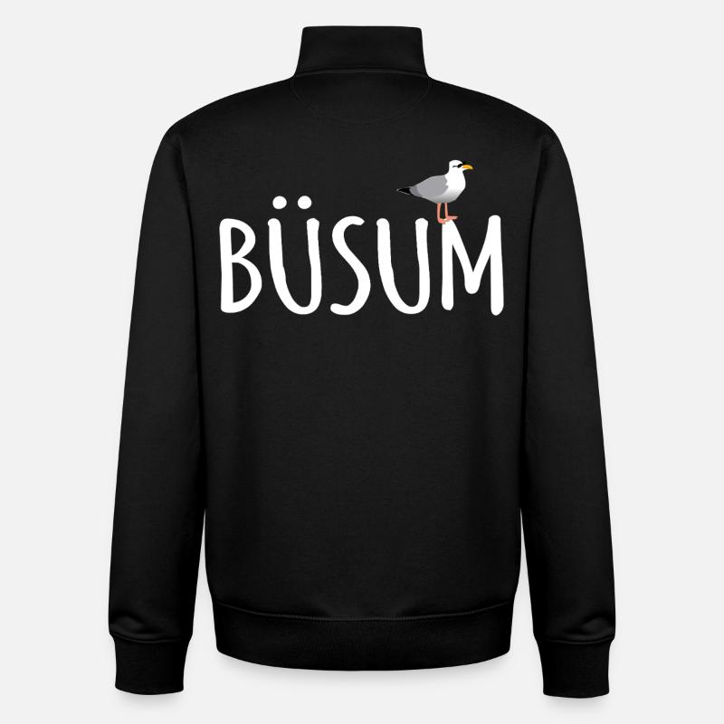 Büsum Möwe - Unisex Organic Zip Sweatshirt von Stanley/Stella - Schwarz