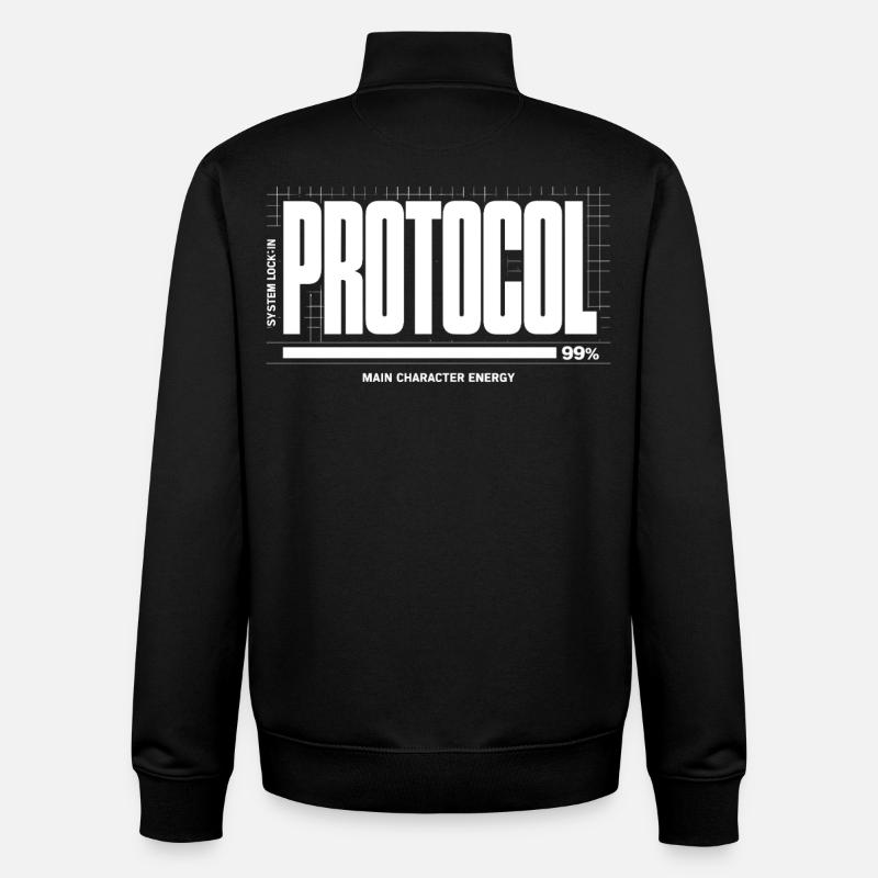 Projet System Down Imparfait - Sweat zippé unisexe en coton bio Stanley/Stella - noir