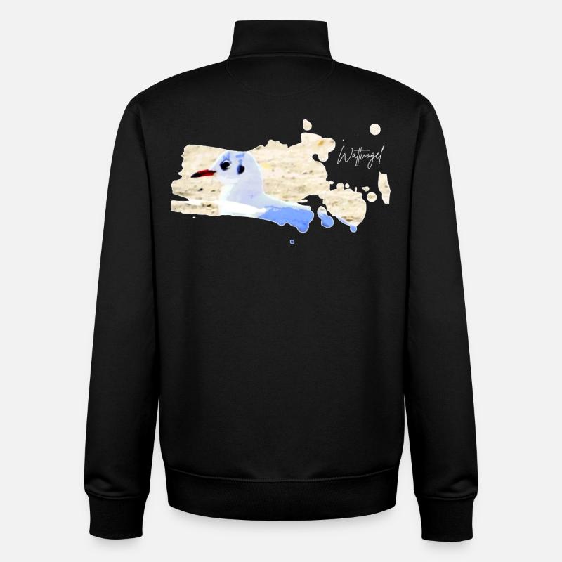 Wattvogel Nordsee Möwe - Unisex Organic Zip Sweatshirt von Stanley/Stella - Schwarz