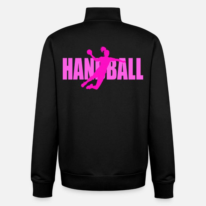 Handball - Sweat zippé unisexe en coton bio Stanley/Stella - noir