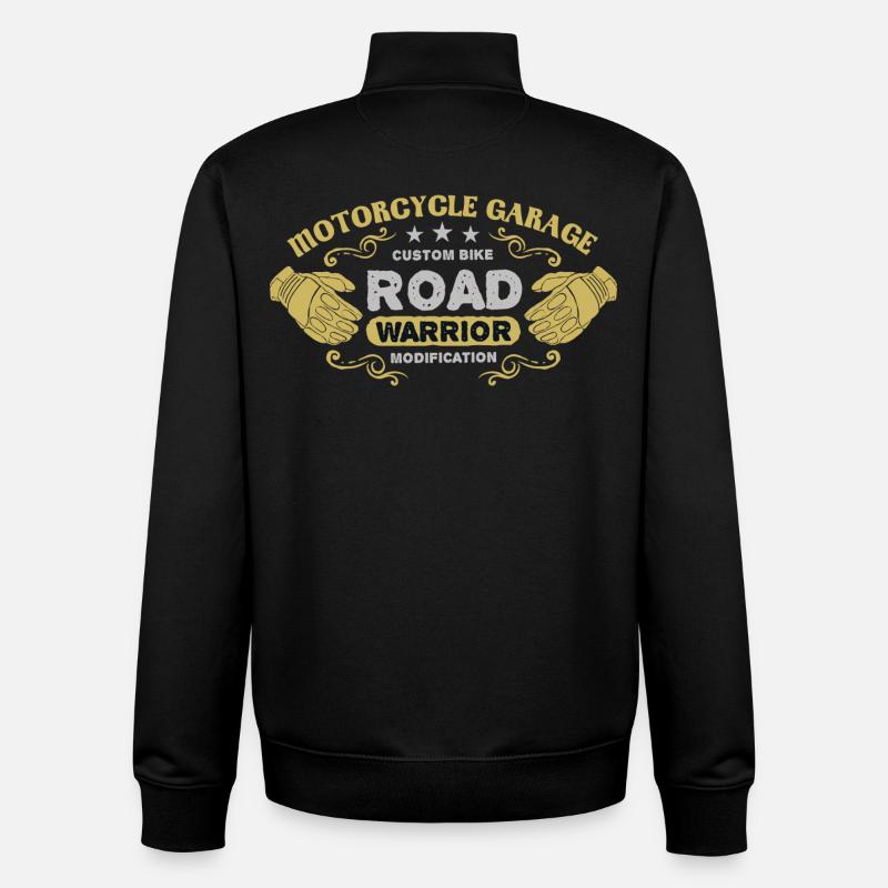 Motorcyclists - Unisex Organic Zip Sweatshirt by Stanley/Stella - black
