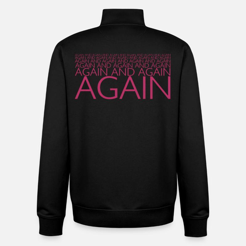 AGAIN UND AGAIN - Unisex Organic Zip Sweatshirt von Stanley/Stella - Schwarz
