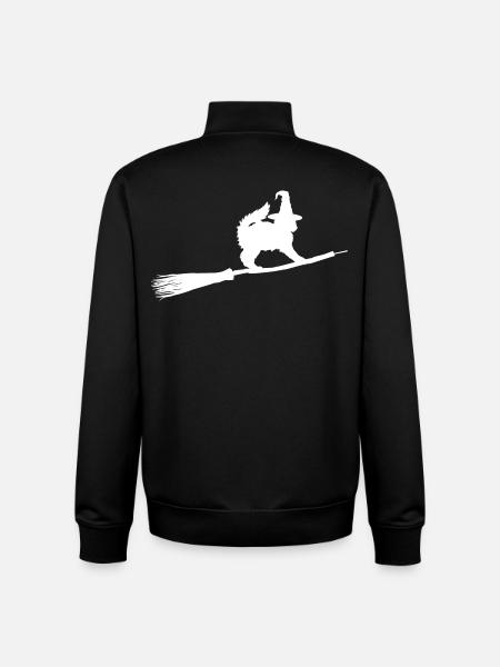 Cat Witch - Unisex Organic Zip Sweatshirt by Stanley/Stella - black