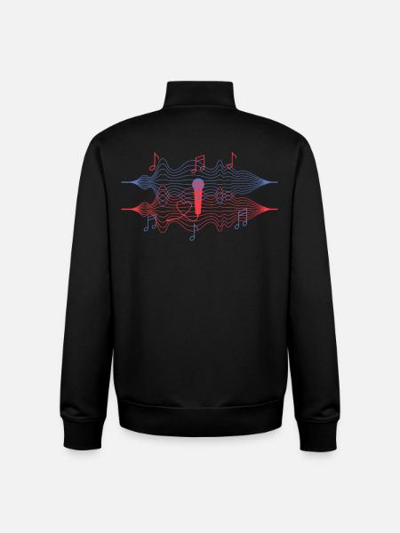 I love music - Unisex Organic Zip Sweatshirt by Stanley/Stella - black