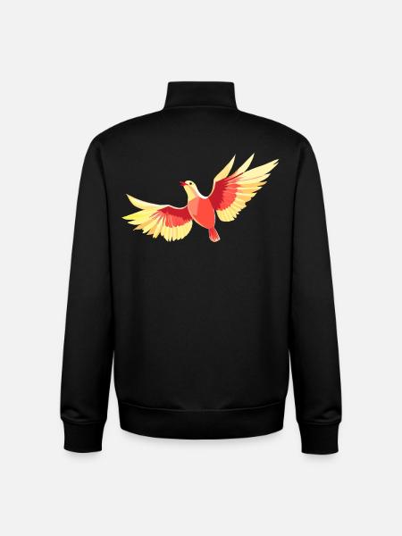 Bird hovering in the sky - Unisex Organic Zip Sweatshirt by Stanley/Stella - black