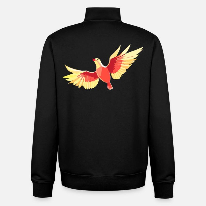 Bird hovering in the sky - Unisex Organic Zip Sweatshirt by Stanley/Stella - black