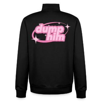 Dump Him – Girly Y2K Statement - Unisex Organic Zip Sweatshirt von Stanley/Stella - Schwarz - Hinten - AI Model Male 185 light (185cm)