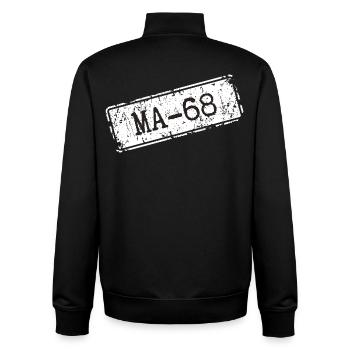 Mannheim 68 - Unisex Organic Zip Sweatshirt von Stanley/Stella - Schwarz - Hinten - AI Model Male 185 light (185cm)