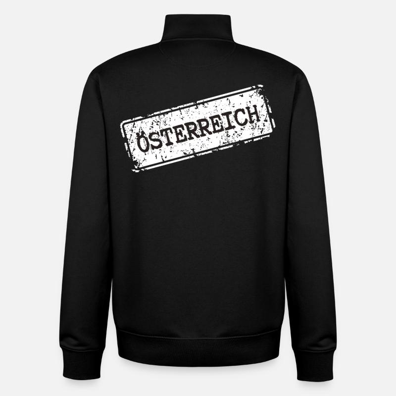 Austria - Unisex Organic Zip Sweatshirt by Stanley/Stella - black