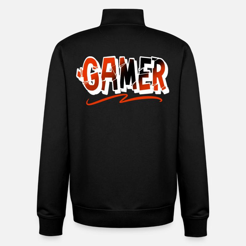 Gamer - Unisex Organic Zip Sweatshirt von Stanley/Stella - Schwarz