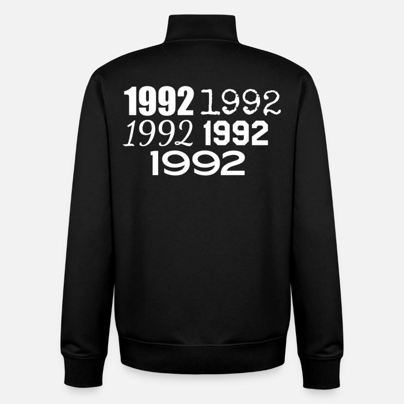 1992 - Sweat zippé unisexe en coton bio Stanley/Stella - noir