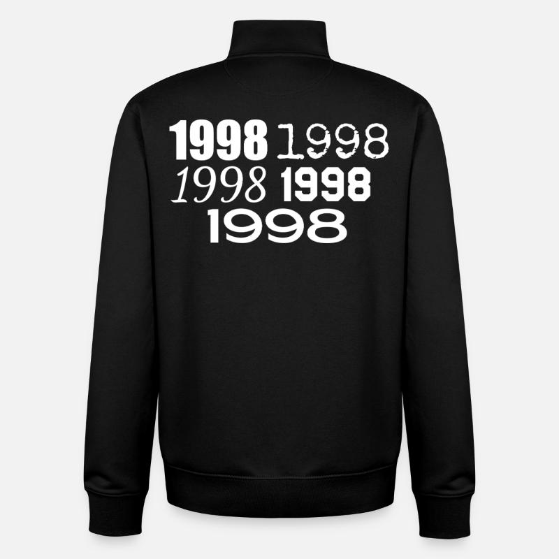 1998 - Sweat zippé unisexe en coton bio Stanley/Stella - noir