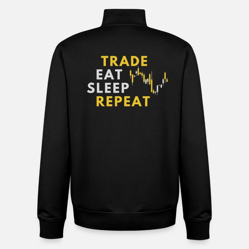 Trader - Négociation d’actions en bourse - Sweat zippé unisexe en coton bio Stanley/Stella - noir