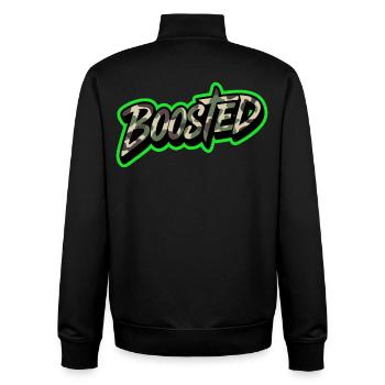 Boosted Tuning Scene Streetwear Shirt Sticker - Unisex Organic Zip Sweatshirt von Stanley/Stella - Schwarz - Hinten - AI Model Male 185 light (185cm)