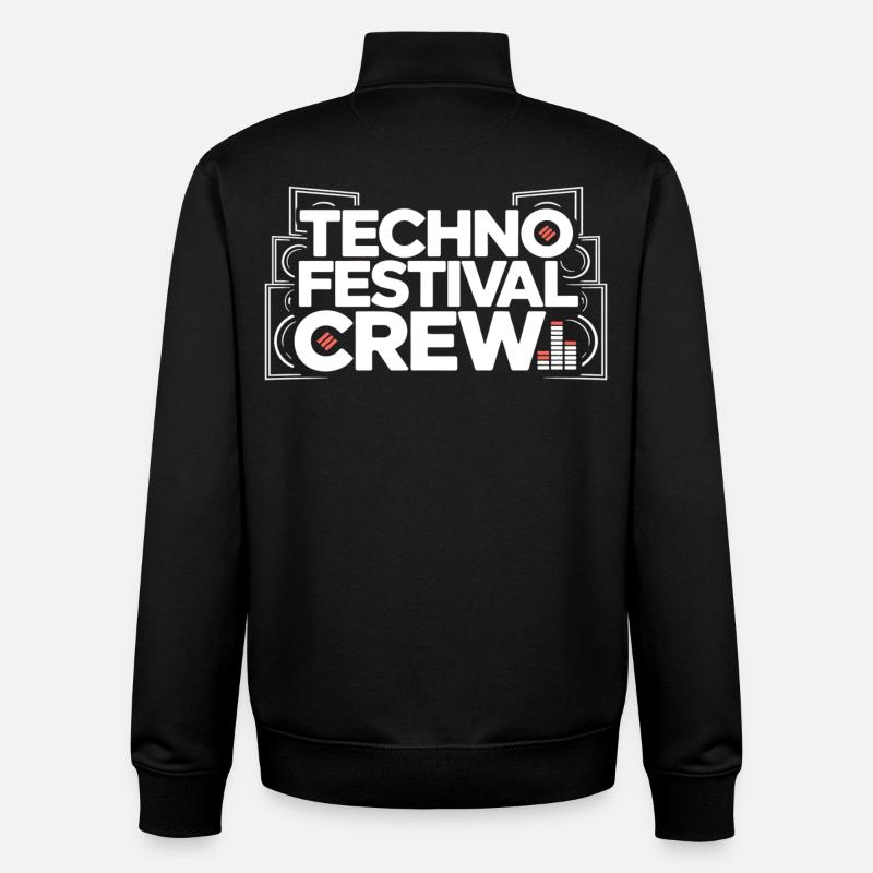 Techno Festival Crew – Techo Party Outfit - Unisex Organic Zip Sweatshirt von Stanley/Stella - Schwarz