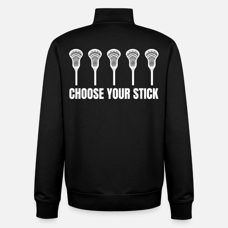 Raquette de crosse - Sweat zippé unisexe en coton bio Stanley/Stella - noir