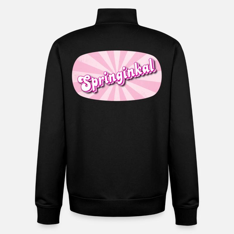 Springinkal - fille pleine de vie, nom d’animal - Sweat zippé unisexe en coton bio Stanley/Stella - noir